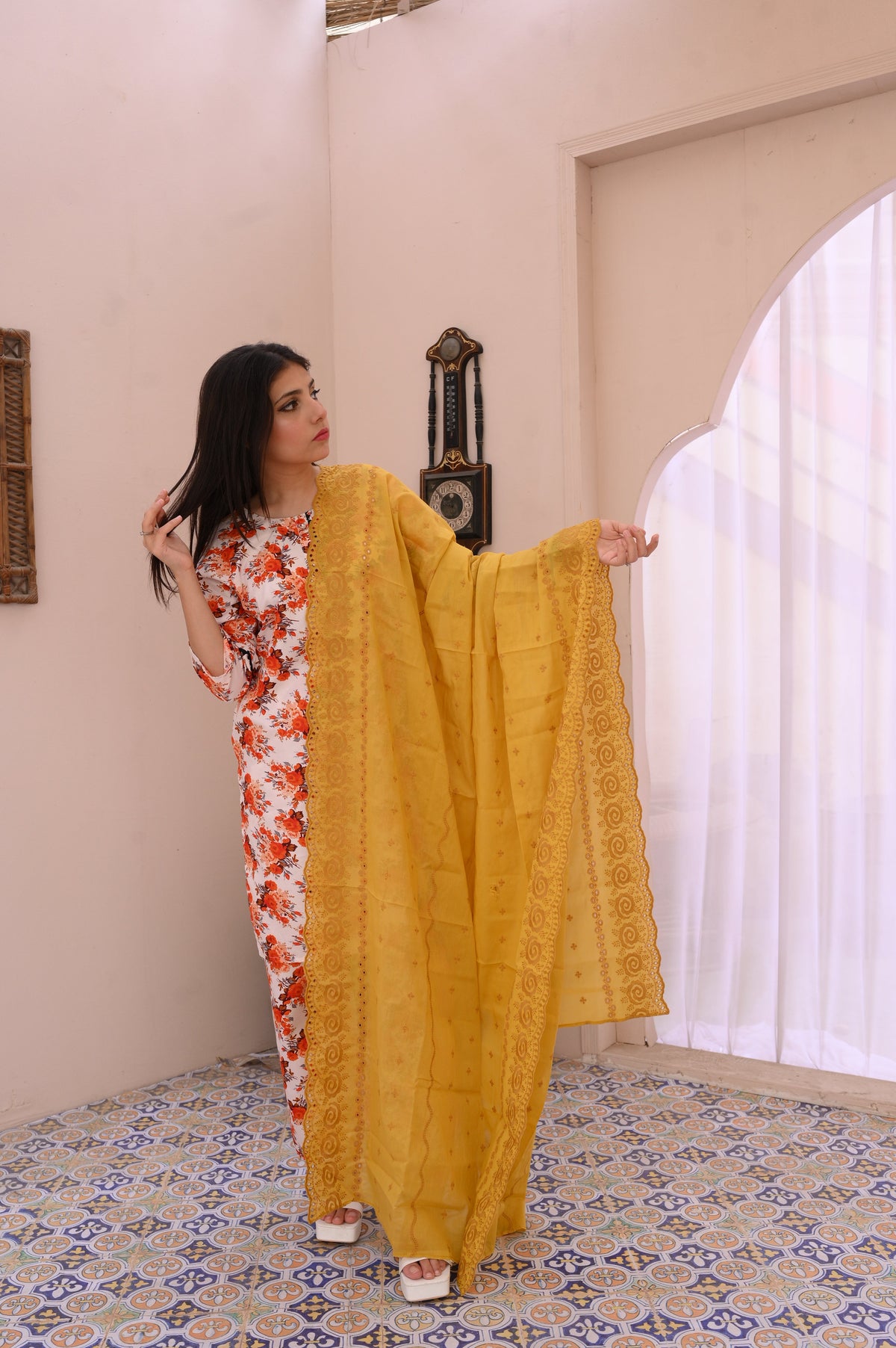 Rouge Summer shawl Musterd