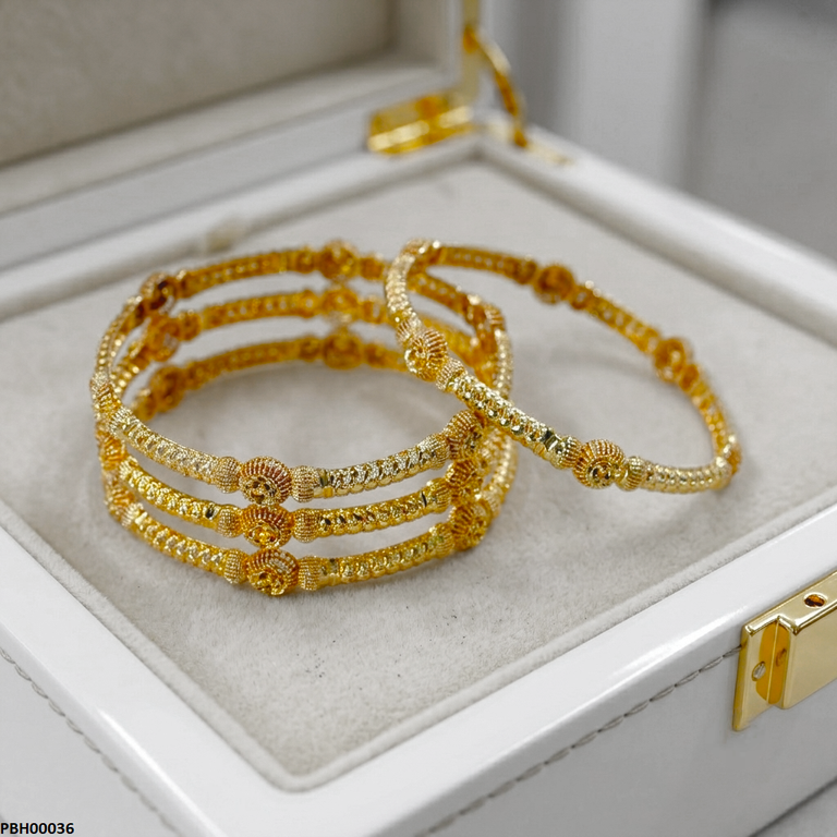 Round Flower Bangles