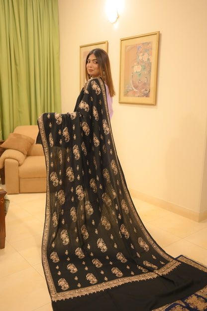 Royal Glow Shawl - Black