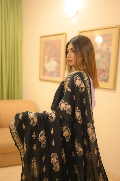 Royal Glow Shawl - Black