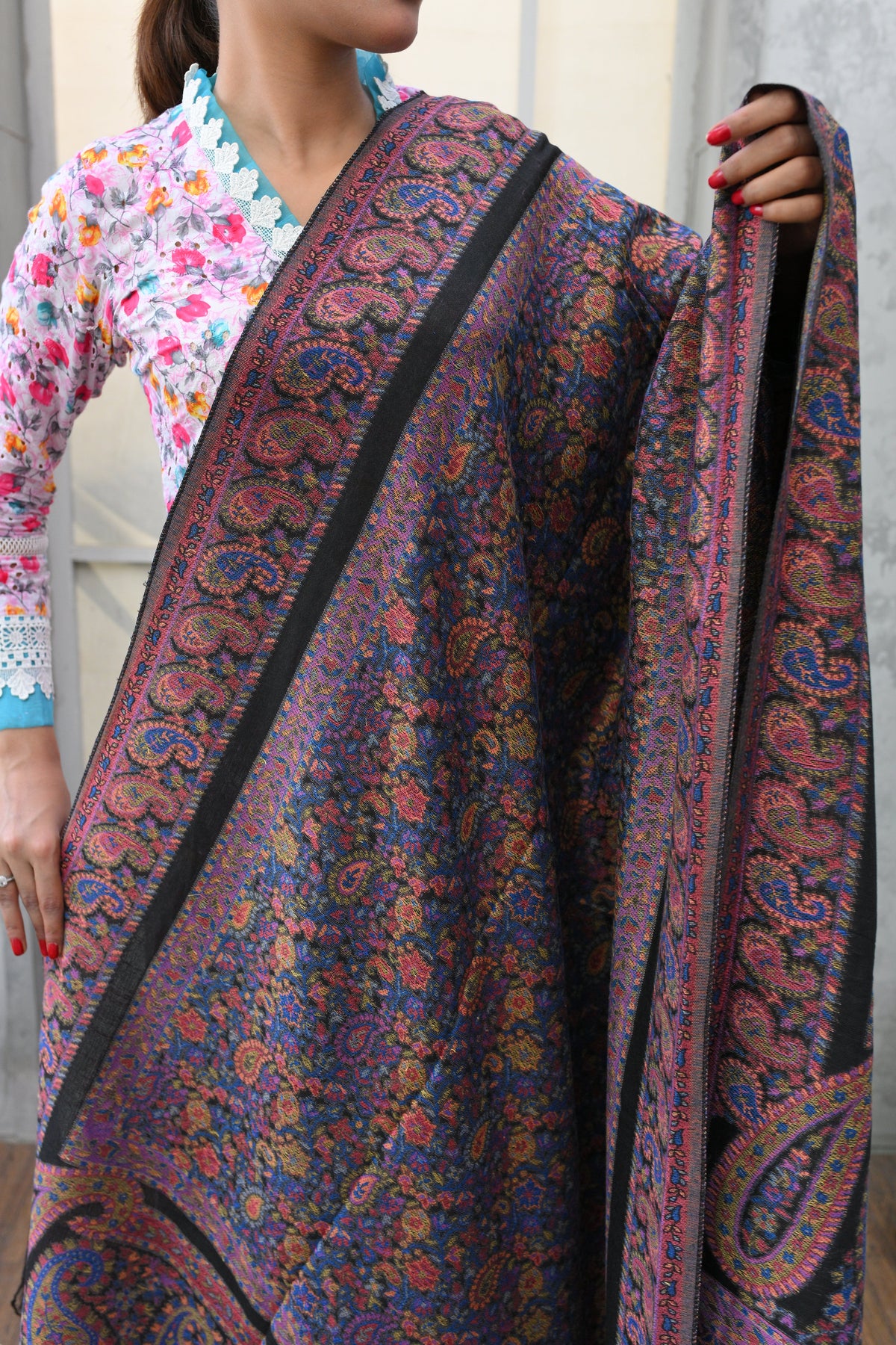 Kani Shawl - Deep Jewel Tapestry