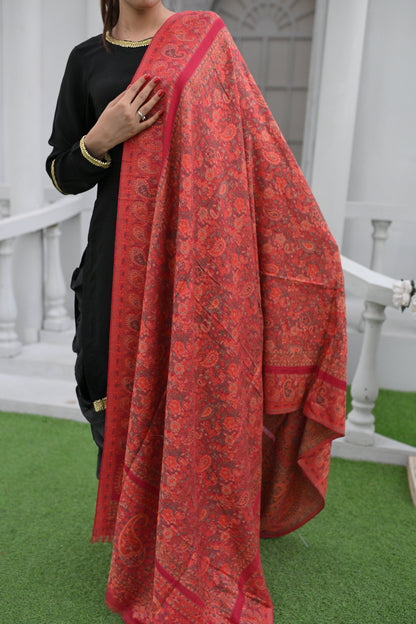 Kani shawl - Bright Red
