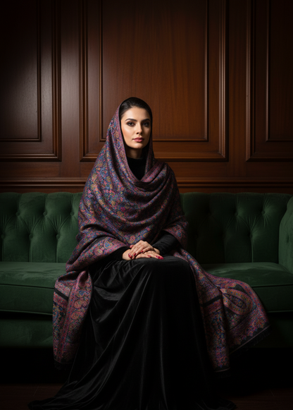 Kani Shawl - Deep Jewel Tapestry