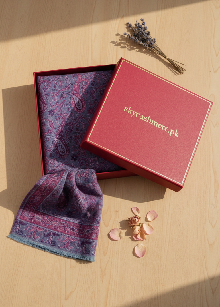 Bahaar Veil Shawl - Purple Mauve
