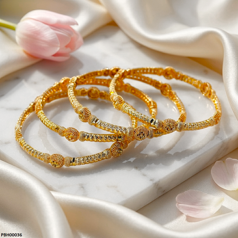 Round Flower Bangles