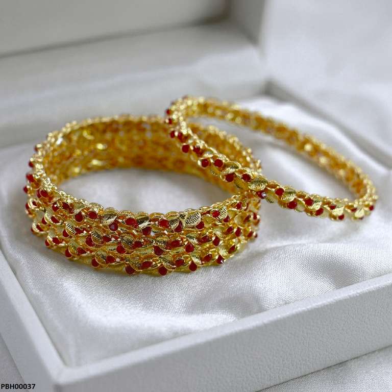 Double Leaf Stone Bangles