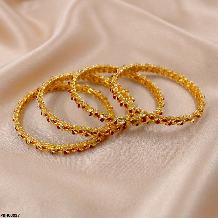 Double Leaf Stone Bangles