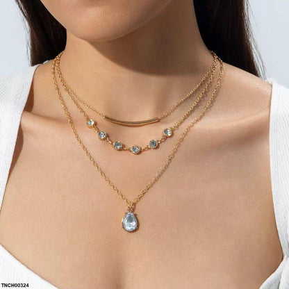 Tear/Round/Plain Chain Necklace