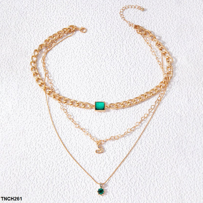 Square/Heart Star Link Necklace
