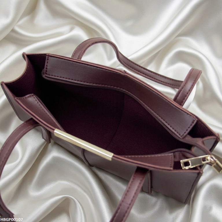 Rectangular Tote Ladies Hand Bag - Dark Brown