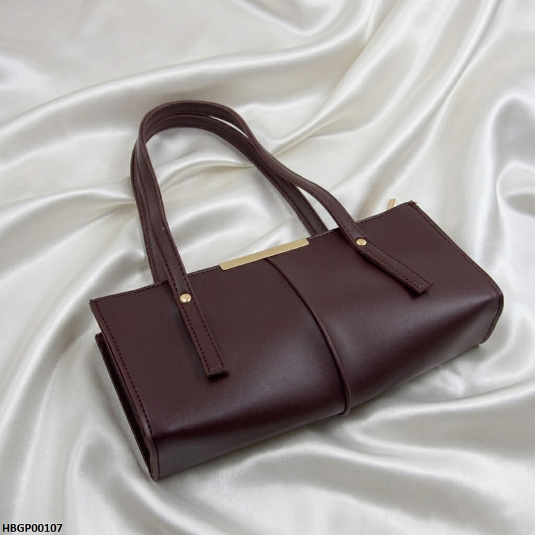 Rectangular Tote Ladies Hand Bag - Dark Brown