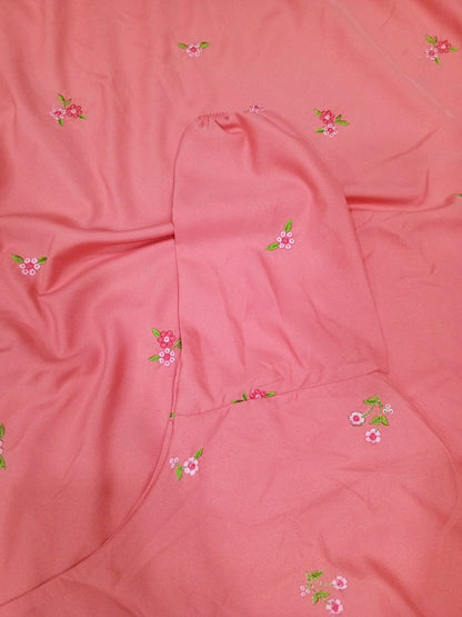 Embroidered Namaz Chaddar - Pink D7