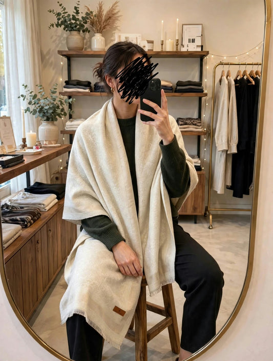 Wool Velvet Shine Stole