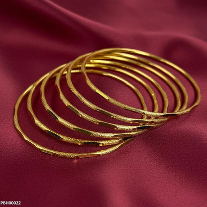 Textured 6 Pcs Of Bangles Set