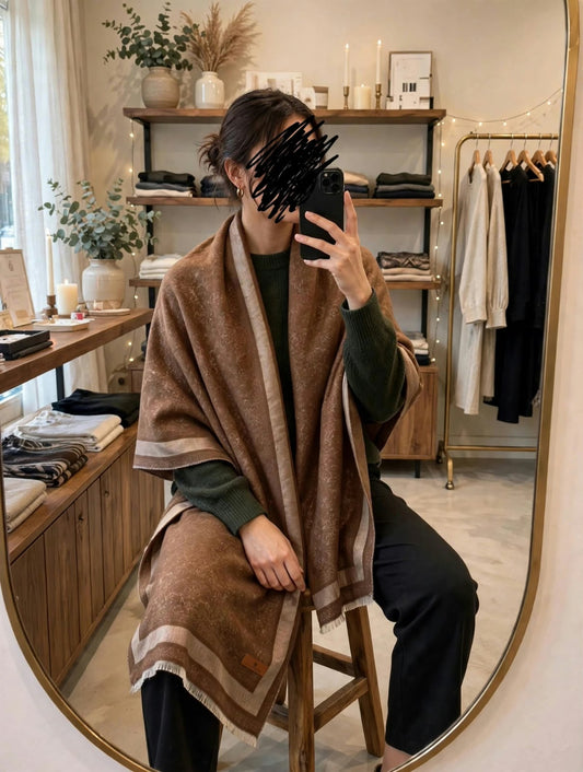 Wool Velvet Shine Stole