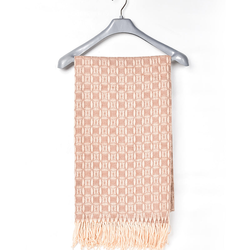 Woolen Printed Shawl withs Woolen Strips
