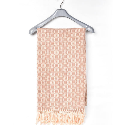 Woolen Printed Shawl withs Woolen Strips