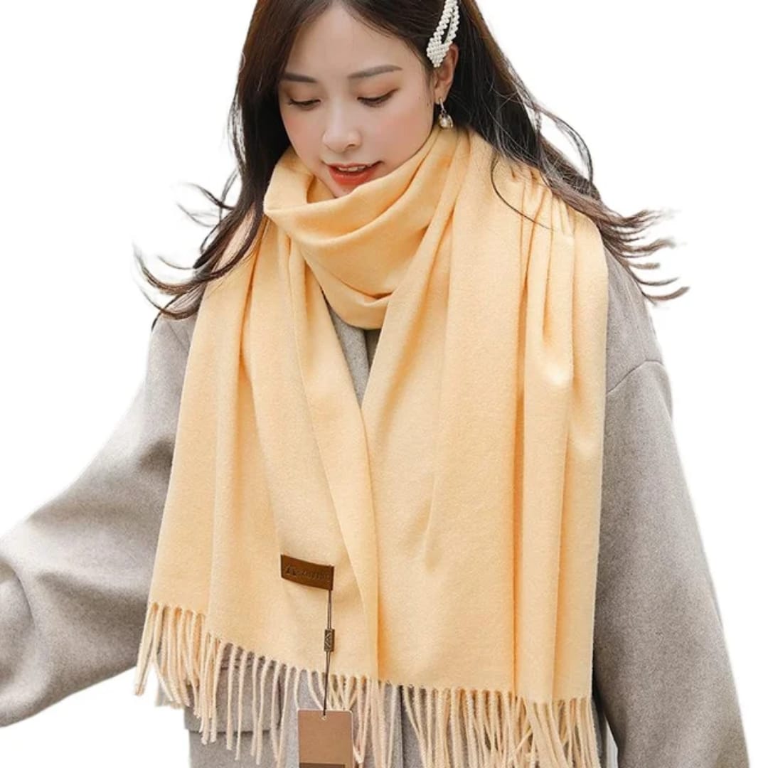 Premium Wool Stole -Creem Beig